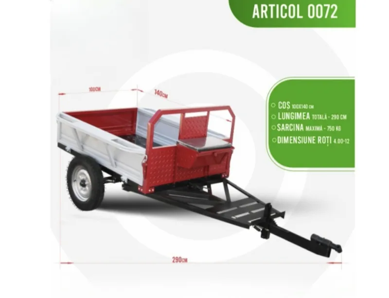 Remorca pentru motocultor Sigma 750 kg