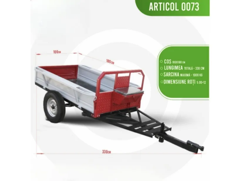 Remorca pentru motocultor Sigma 1000 kg